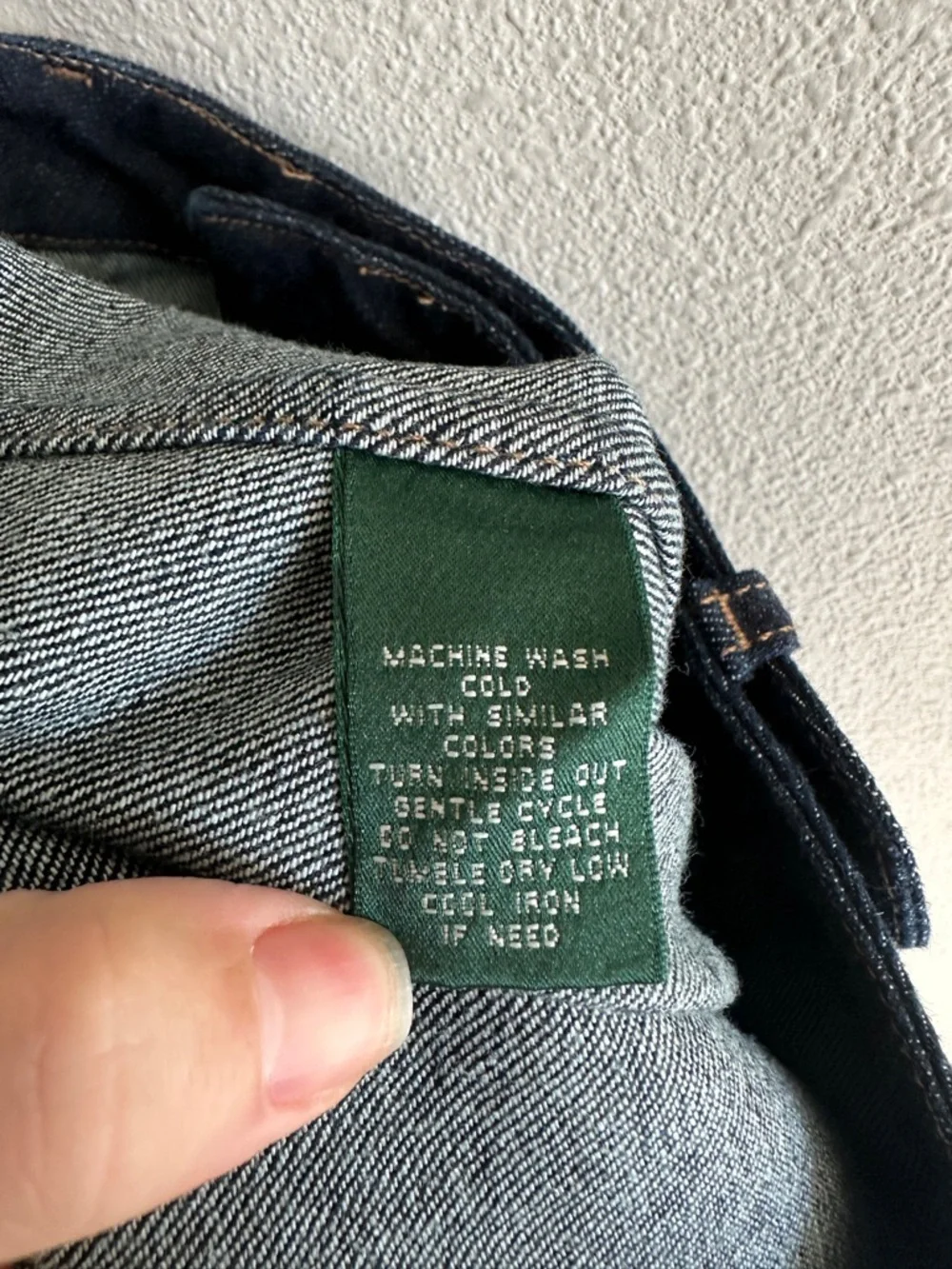 Vintage Ralph Lauren Denim Fit & Flare Midi Skirt 2